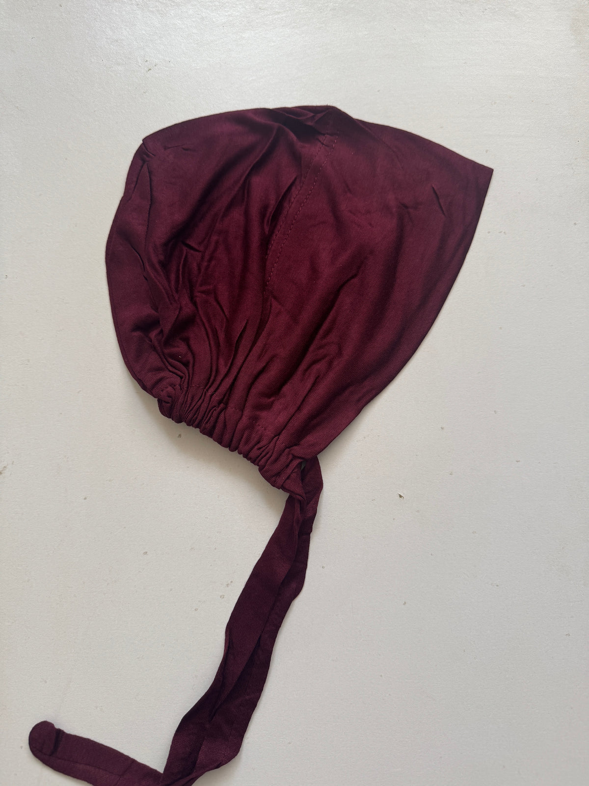Malaysian tie back hijab cap- marroon