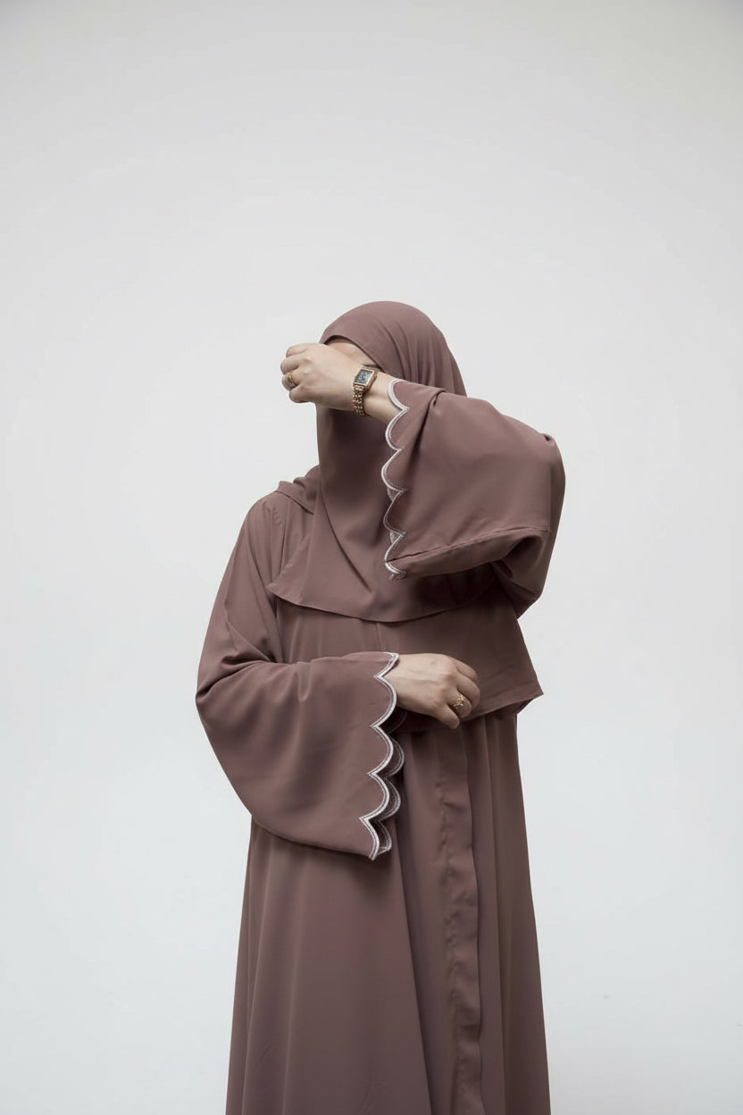 Dusty rose Abaya