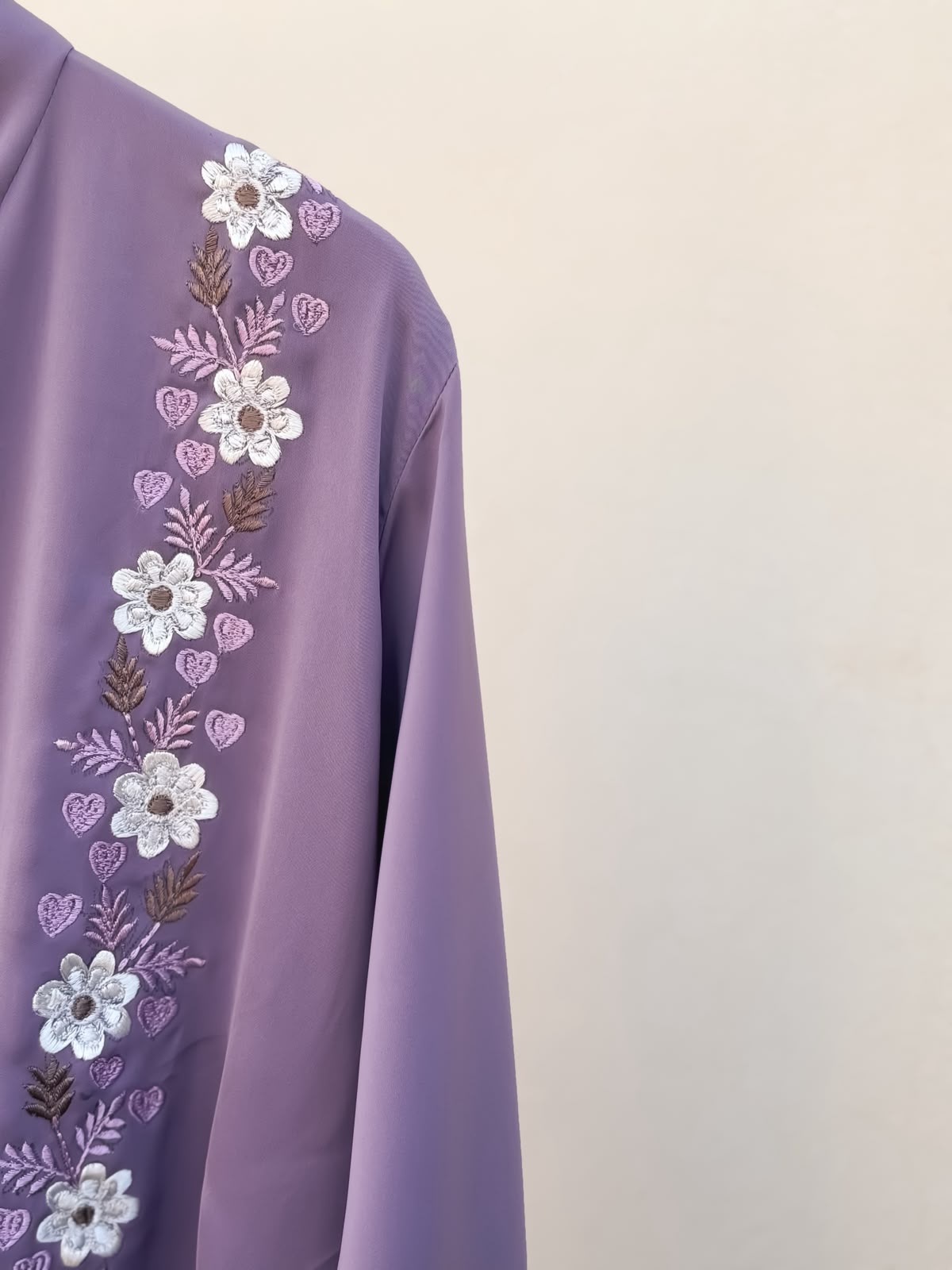 Lavender Floral Abaya