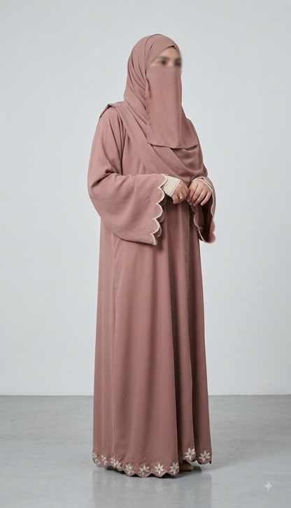 Dusty rose Abaya